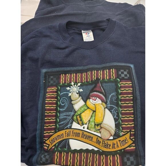 Vintage Christmas Sweatshirts Set of 3 XL By Endless Designs, Jerzees & Lee - Picture 4 of 7